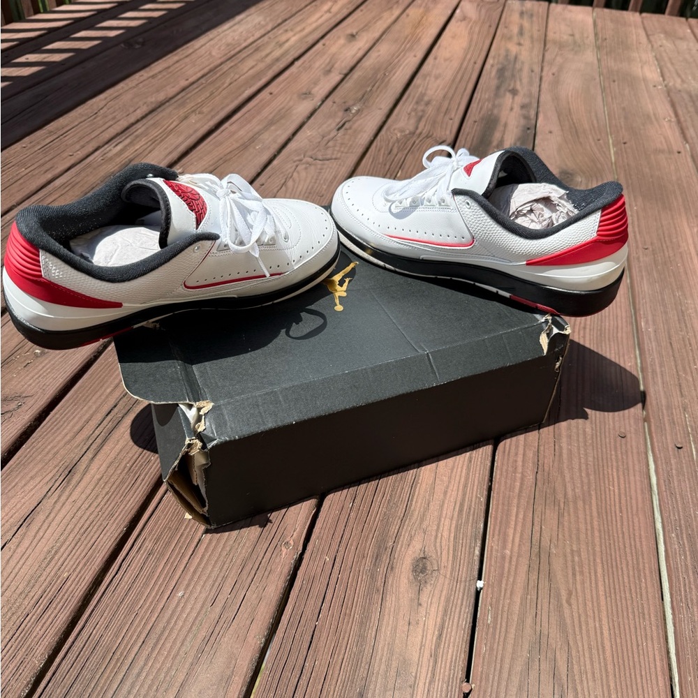 Stylish Kids White and Red Sneakers